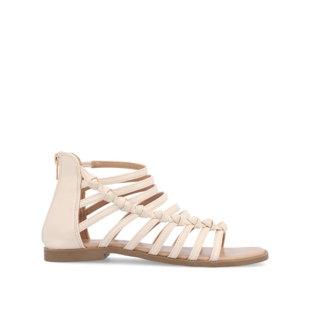 Journee Collection Womens Size 6 Strappy Petrra Gladiator Sandals‎ in Beige $79